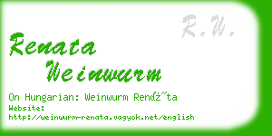 renata weinwurm business card